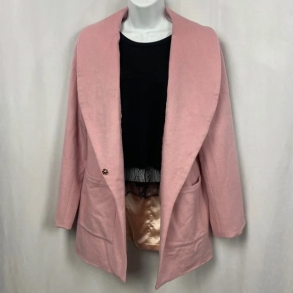 Hilary Macmillan 100% Virgin Wool Coat – Blush Pink - Size 12 - Picture 2 of 15